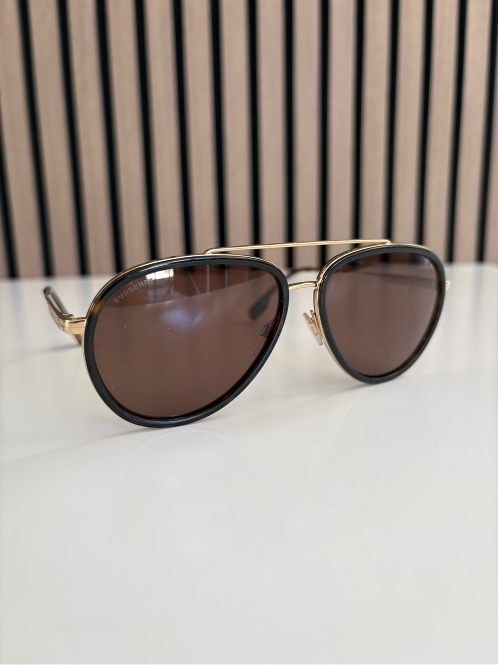 Auth BURBERRY Aviator Sunglasses